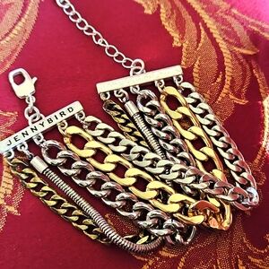 Jenny Bird Silver and Gold Chain Bracelet